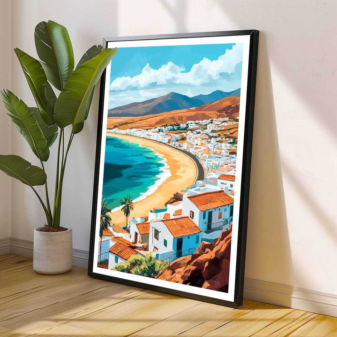 Fuerteventura Spain Watercolor Travel Print Wall Decor Wall Art Fuerteventura Landscape Wall Hanging Home Décor Canary Islands Gift Art