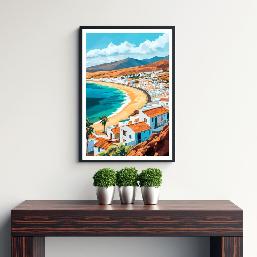 Fuerteventura Spain Watercolor Travel Print Wall Decor Wall Art Fuerteventura Landscape Wall Hanging Home Décor Canary Islands Gift Art