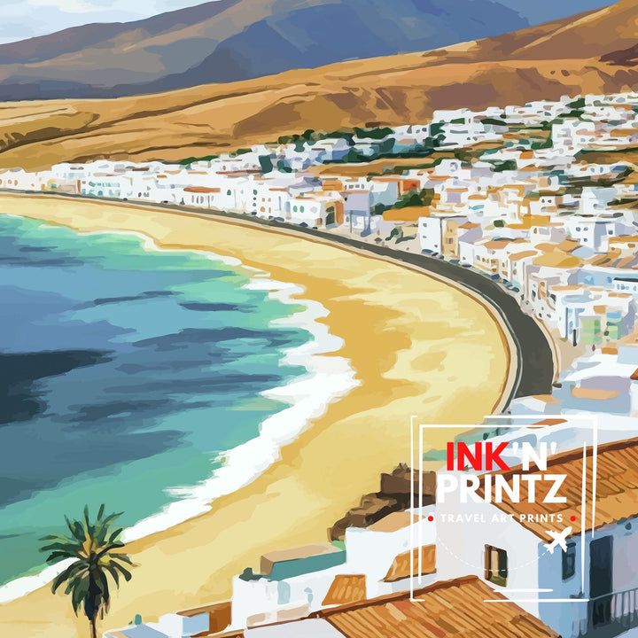 Fuerteventura Spain Watercolor Travel Poster