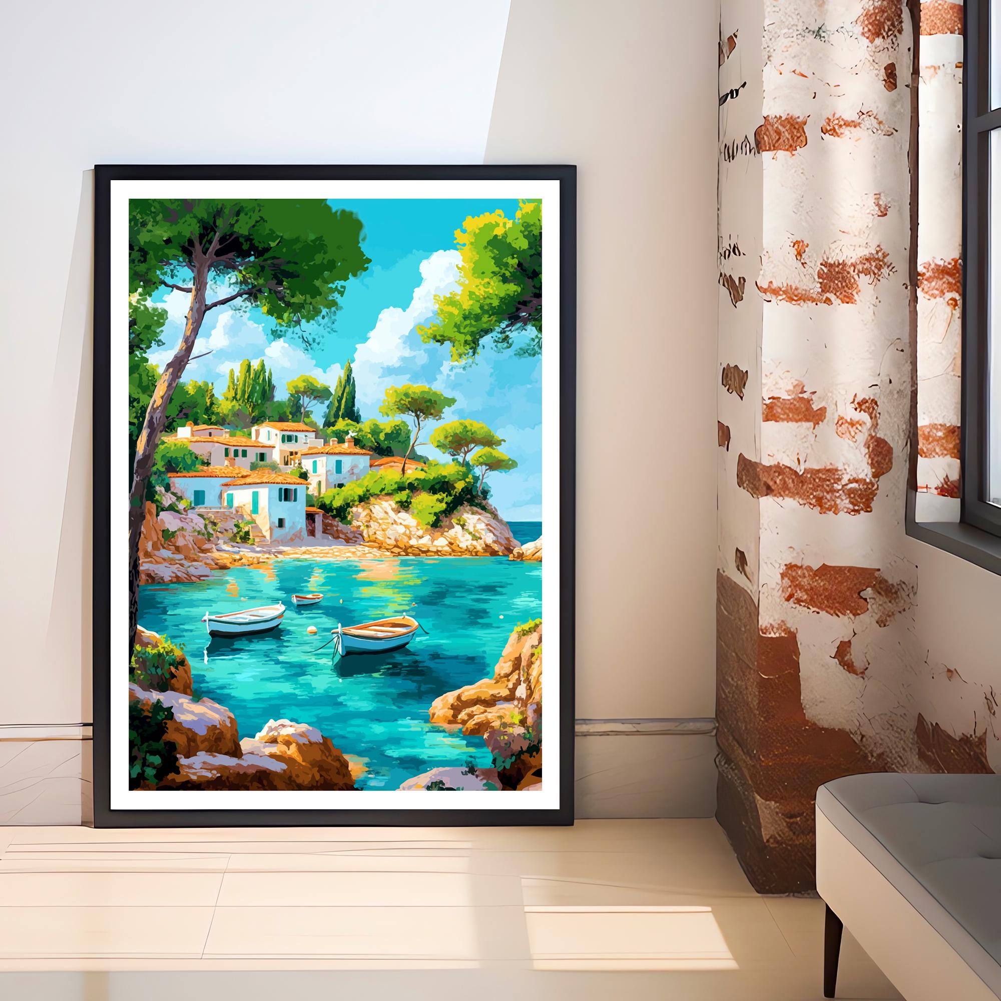 Mallorca Spain Watercolor Travel Print Wall Decor Wall Art Mallorca Landscape Wall Hanging Home Décor Balearic Islands Gift Art Lovers