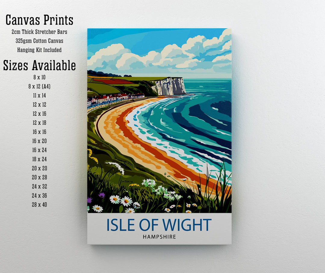 Isle of Wight England Travel Print Wall Decor Wall Art Isle of Wight Wall Hanging Home Décor Isle of Wight Gift Art Lovers British Art Lover