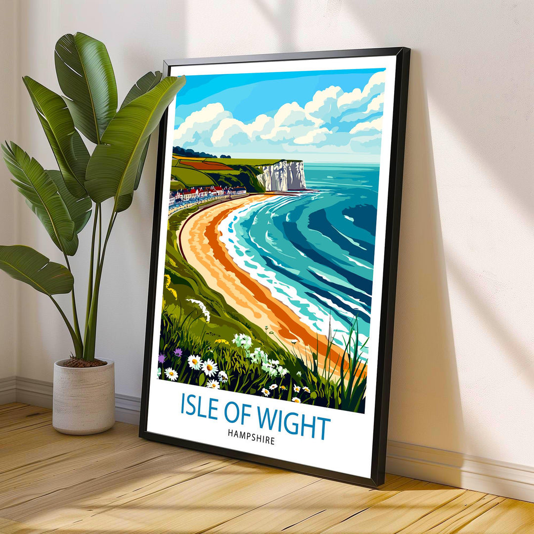 Isle of Wight England Travel Print Wall Decor Wall Art Isle of Wight Wall Hanging Home Décor Isle of Wight Gift Art Lovers British Art Lover