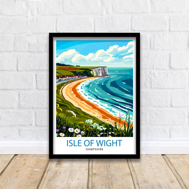 Isle of Wight England Travel Print Wall Decor Wall Art Isle of Wight Wall Hanging Home Décor Isle of Wight Gift Art Lovers British Art Lover