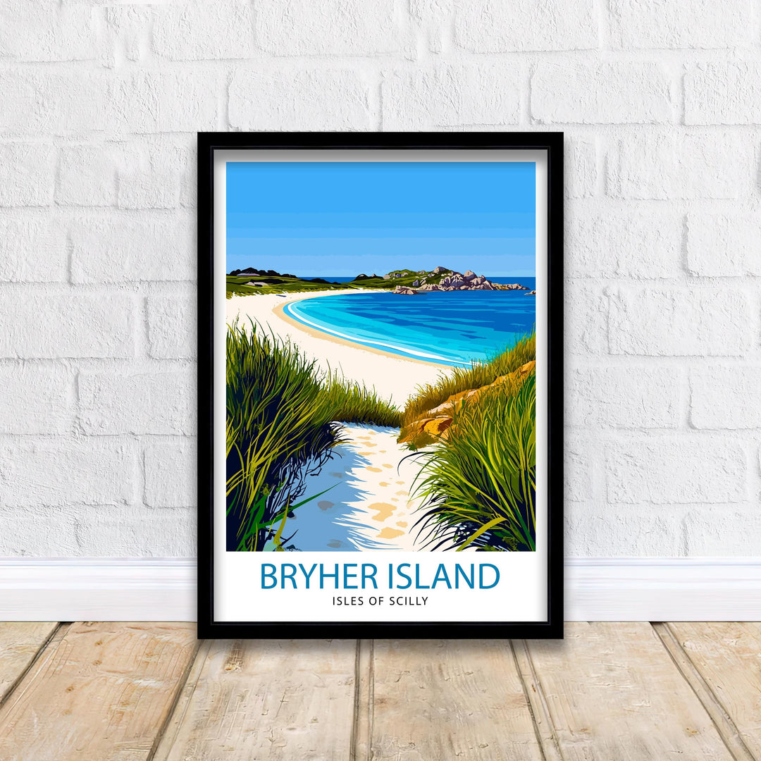 Bryher Island Isles of Scilly Travel Poster