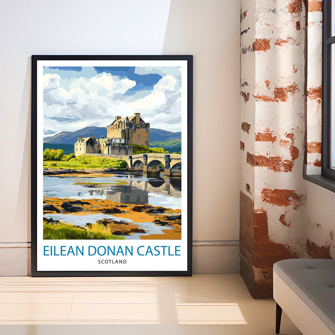 Eilean Donan Castle Scotland Travel Poster Wall Decor Wall Art Eilean Donan Castle Landscape Wall Hanging Home Décor Scottish