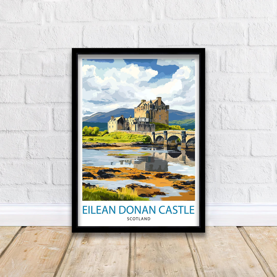 Eilean Donan Castle Scotland Travel Poster Wall Decor Wall Art Eilean Donan Castle Landscape Wall Hanging Home Décor Scottish