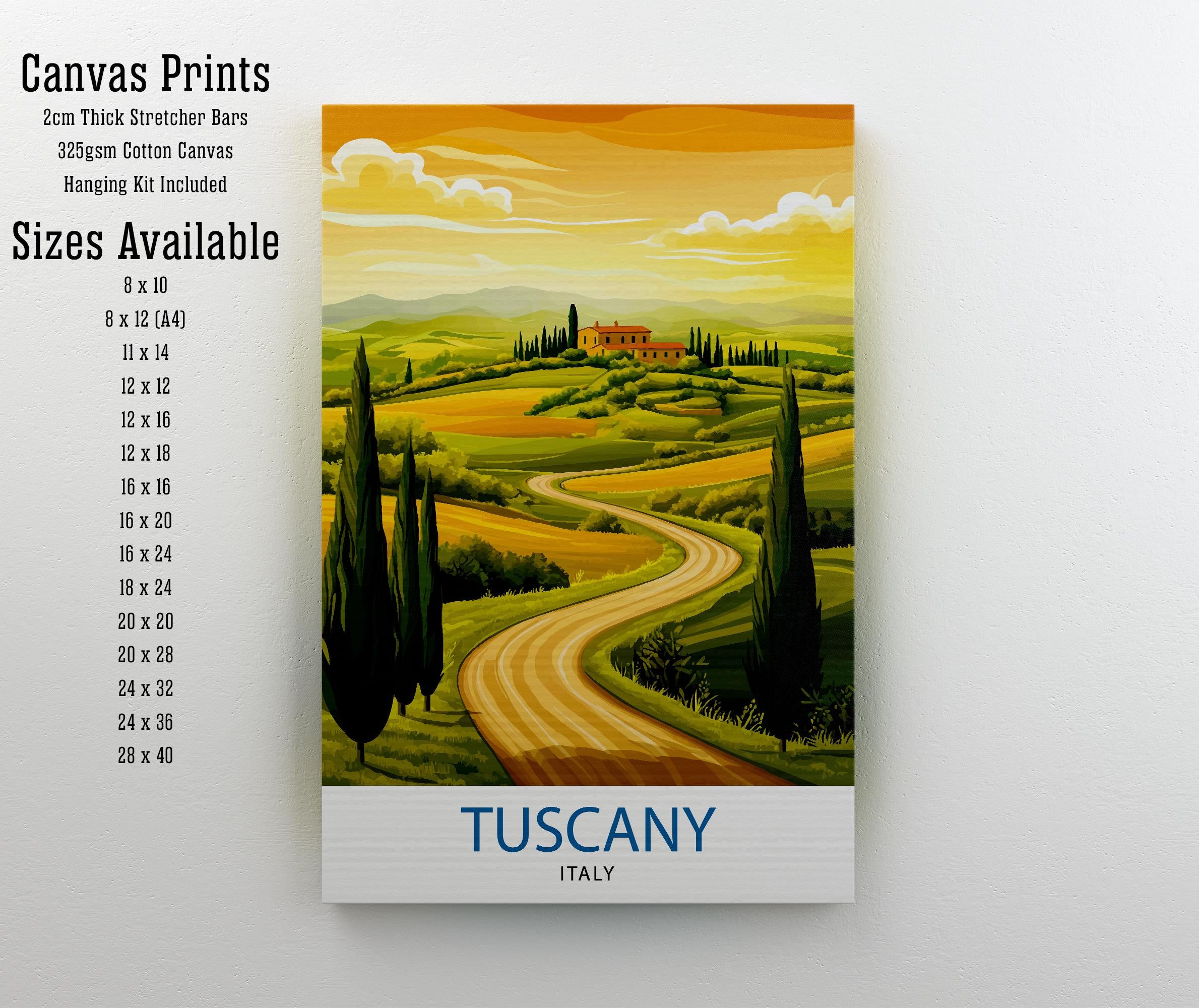 Tuscany Italy Travel Print Wall Decor Wall Art Tuscany Wall Hanging Home Décor Tuscany Gift Art Lovers Italy Art Lover Gift Print Art