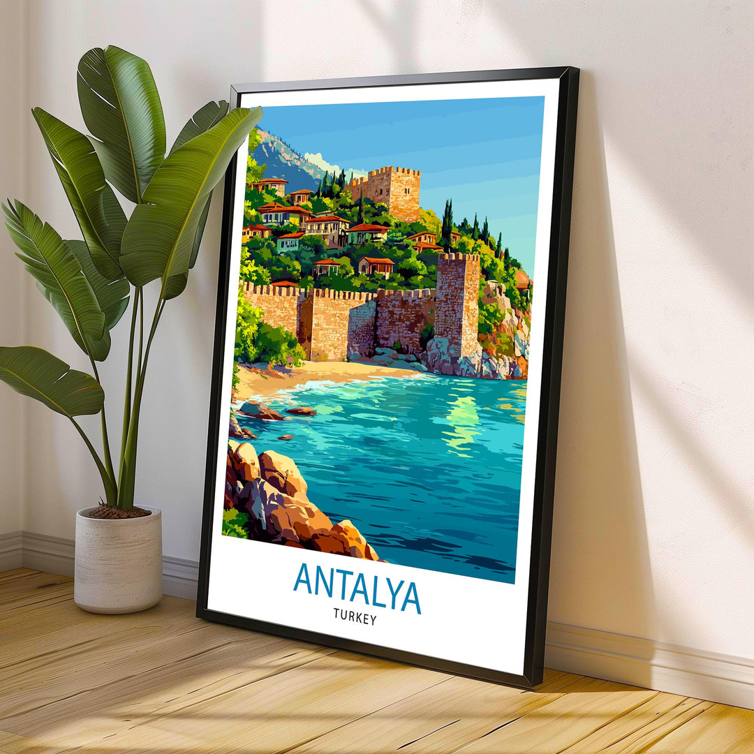 Antalya Turkey Travel Poster