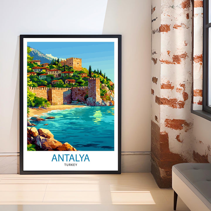 Antalya Turkey Travel Poster