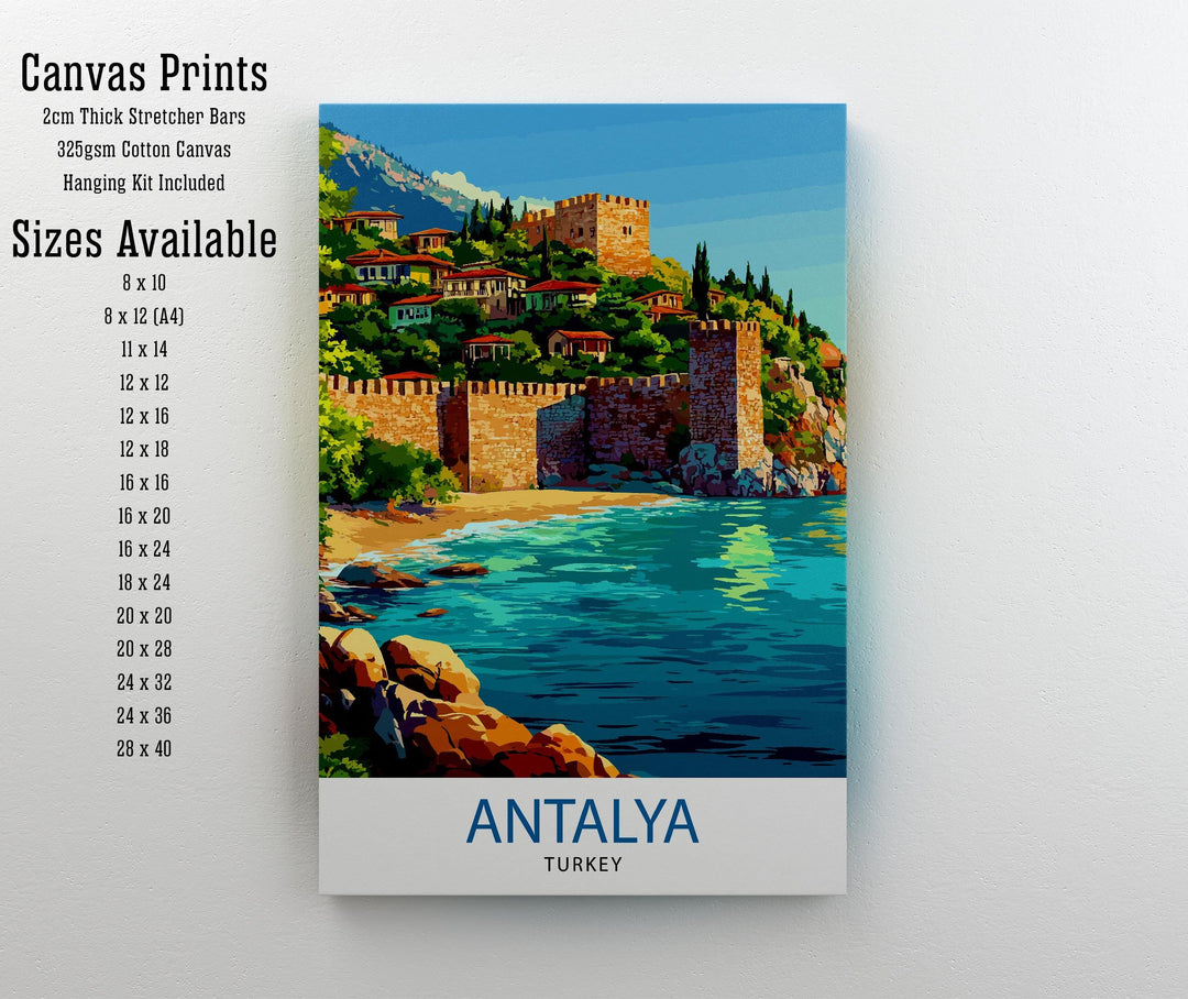 Antalya Turkey Travel Poster