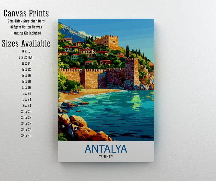 Antalya Turkey Travel Print Wall Decor Wall Art Antalya Wall Hanging Home Décor Antalya Gift Art Lovers Turkey Art Lover Gift Print Art