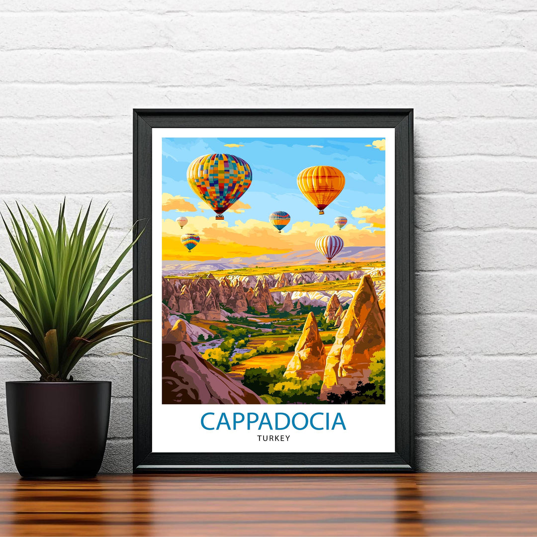 Cappadocia Turkey Travel Print Wall Decor Wall Art Cappadocia Wall Hanging Home Décor Cappadocia Gift Art Lovers Turkey Art Lover Gift