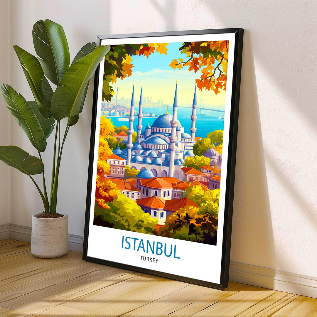 Istanbul Turkey Travel Print Wall Decor Wall Art Istanbul Wall Hanging Home Décor Istanbul Gift Art Lovers Turkey Art Lover Gift Print Art