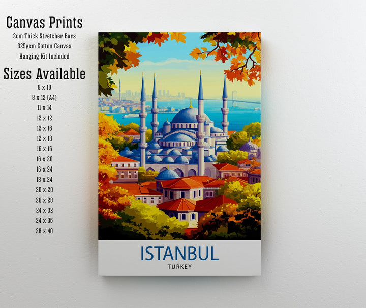 Istanbul Turkey Travel Print Wall Decor Wall Art Istanbul Wall Hanging Home Décor Istanbul Gift Art Lovers Turkey Art Lover Gift Print Art