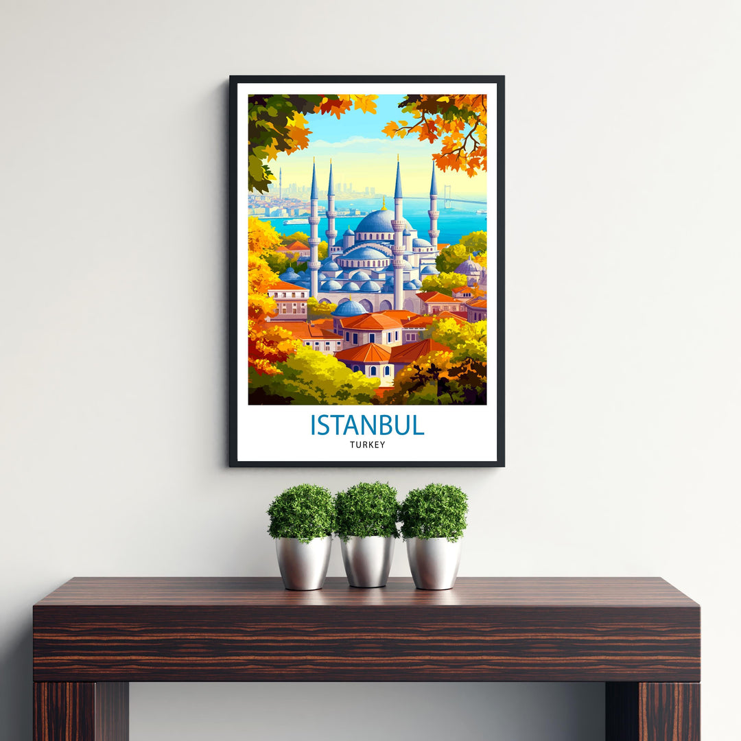 Istanbul Turkey Travel Poster