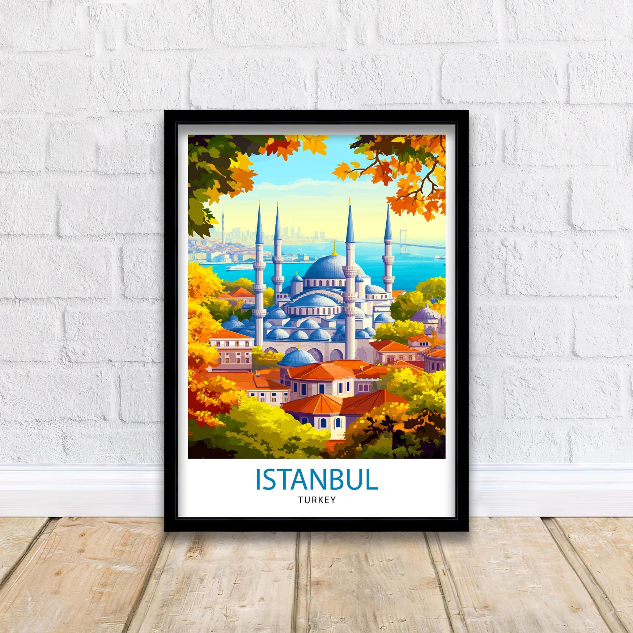 Istanbul Turkey Travel Print Wall Decor Wall Art Istanbul Wall Hanging Home Décor Istanbul Gift Art Lovers Turkey Art Lover Gift Print Art