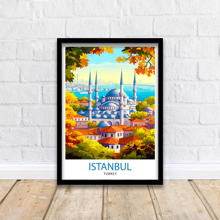 Istanbul Turkey Travel Print Wall Decor Wall Art Istanbul Wall Hanging Home Décor Istanbul Gift Art Lovers Turkey Art Lover Gift Print Art