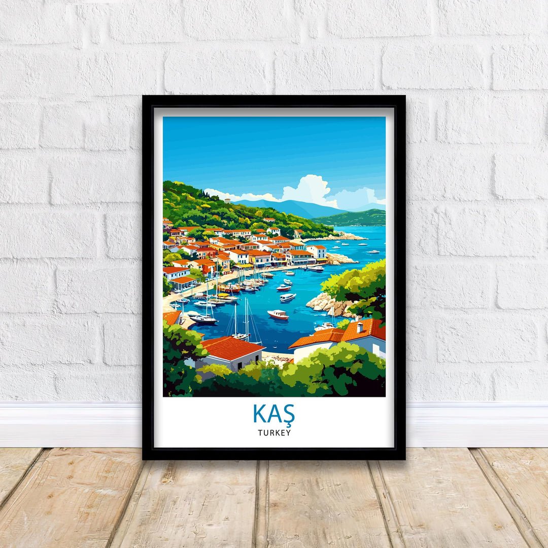 Kas Turkey Travel Print Wall Decor Wall Art Kaş Wall Hanging Home Décor Kaş Gift Art Lovers Turkey Art Lover Gift Print Art