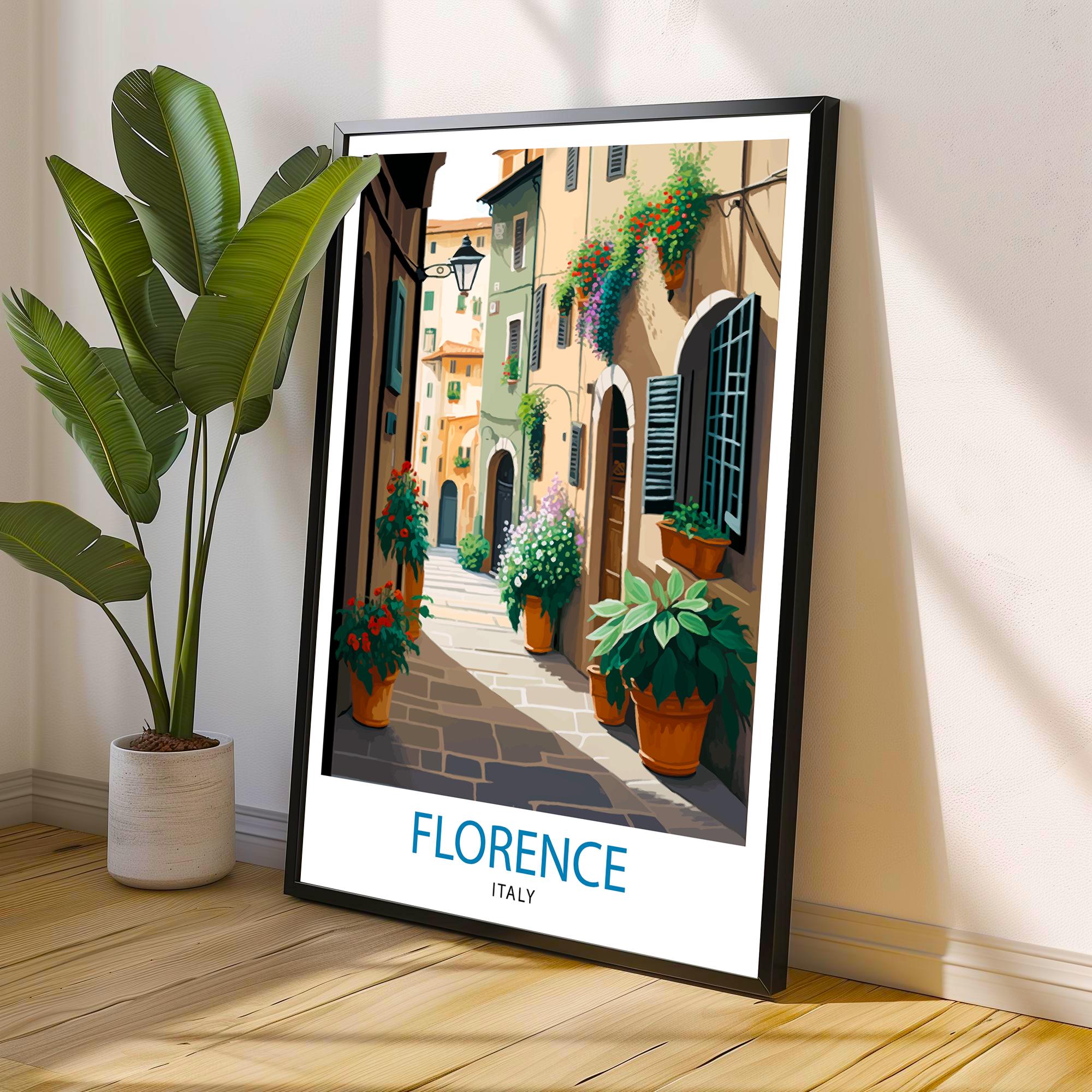 Florence Italy Travel Print | Vintage Italian Wall Art