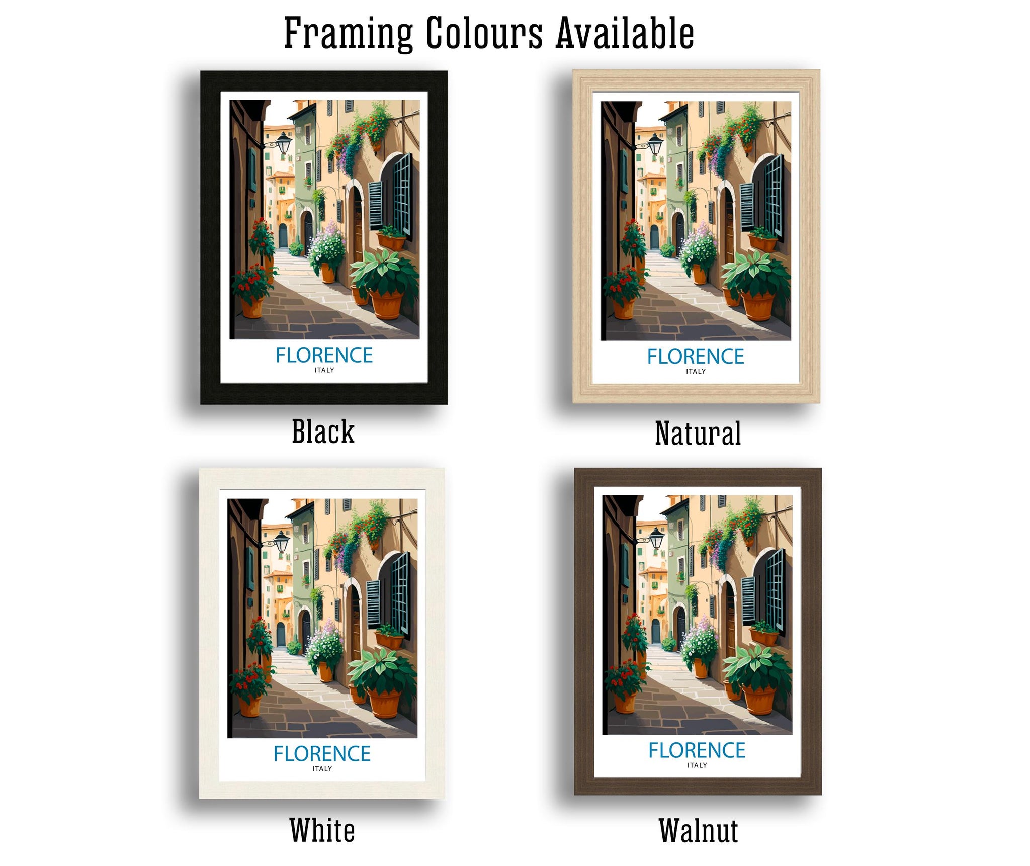 Florence Italy Travel Print | Vintage Italian Wall Art