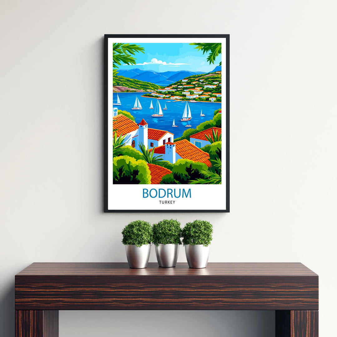 Bodrum Turkey Travel Poster