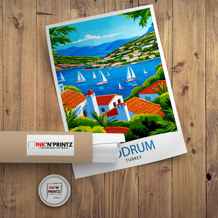 Bodrum Turkey Travel Poster