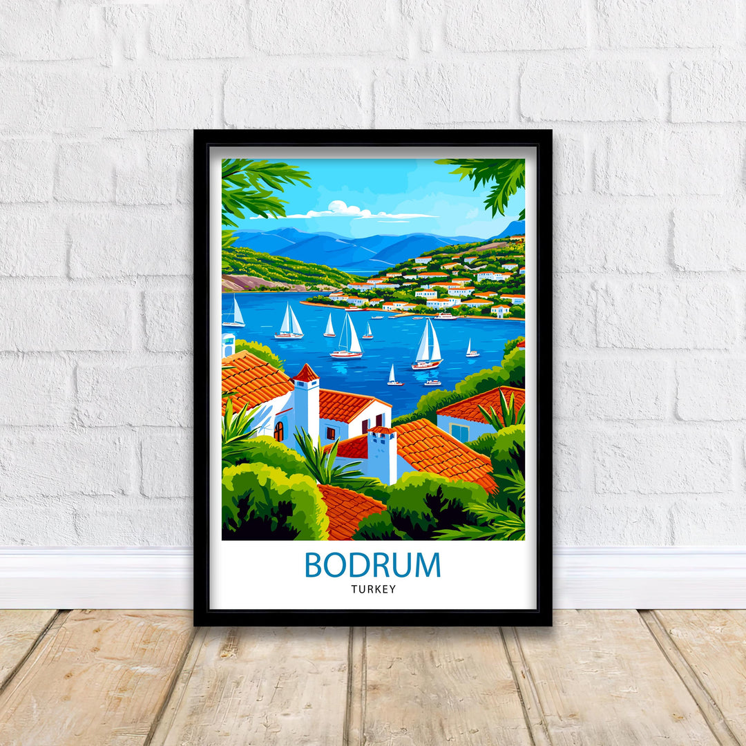 Bodrum Turkey Travel Poster