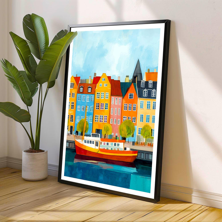 Aarhus Denmark Travel Poster Wall Decor Wall Art Aarhus Landscape Wall Hanging Home Décor Danish City Gift Art Lovers Scenic Print