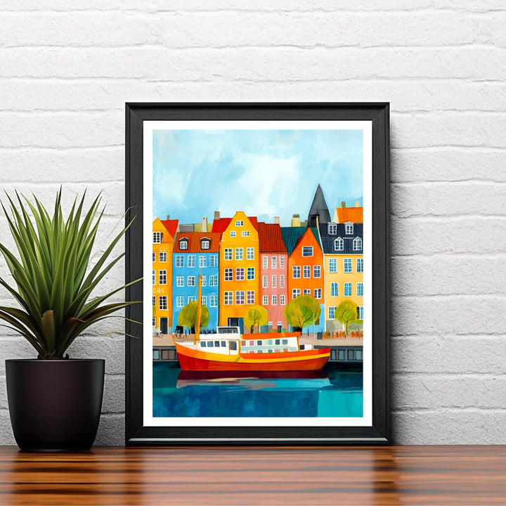 Aarhus Denmark Travel Poster Wall Decor Wall Art Aarhus Landscape Wall Hanging Home Décor Danish City Gift Art Lovers Scenic Print