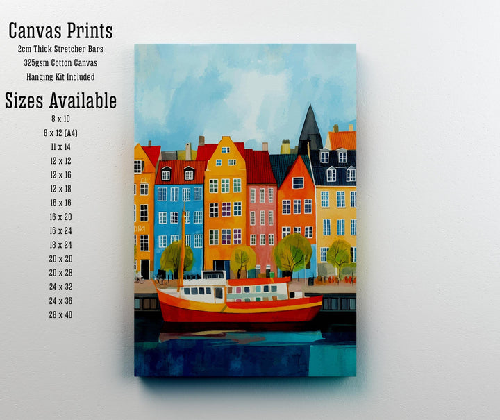 Aarhus Denmark Travel Poster Wall Decor Wall Art Aarhus Landscape Wall Hanging Home Décor Danish City Gift Art Lovers Scenic Print