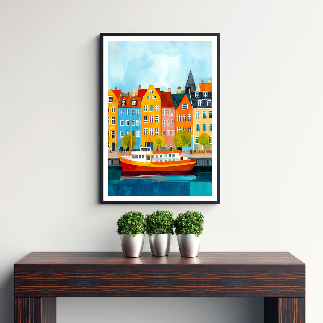 Aarhus Denmark Travel Poster