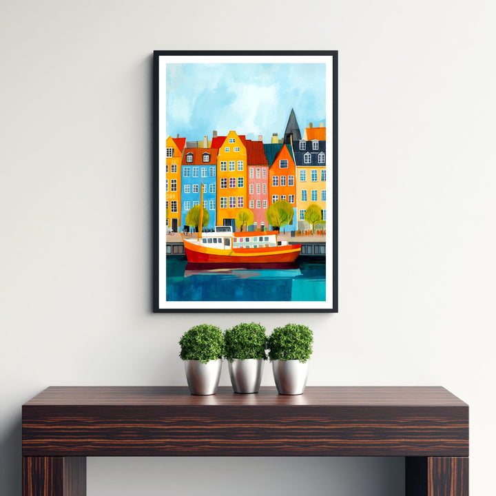 Aarhus Denmark Travel Poster Wall Decor Wall Art Aarhus Landscape Wall Hanging Home Décor Danish City Gift Art Lovers Scenic Print