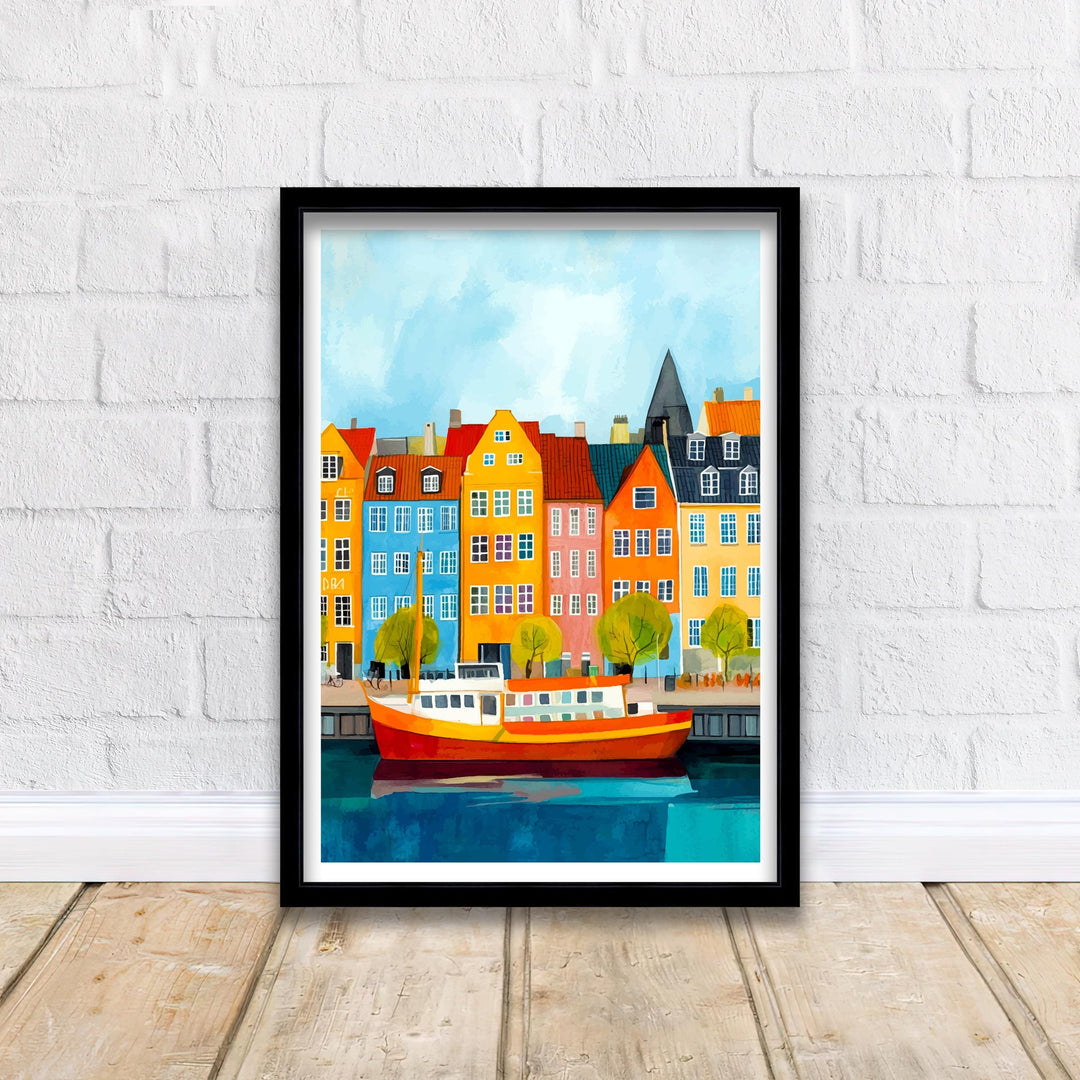 Aarhus Denmark Travel Poster Wall Decor Wall Art Aarhus Landscape Wall Hanging Home Décor Danish City Gift Art Lovers Scenic Print