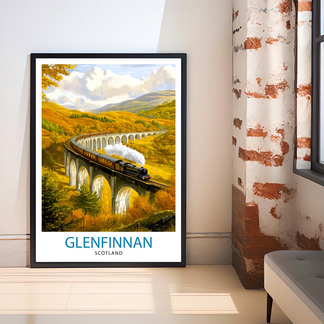 Glenfinnan Scotland Travel Poster