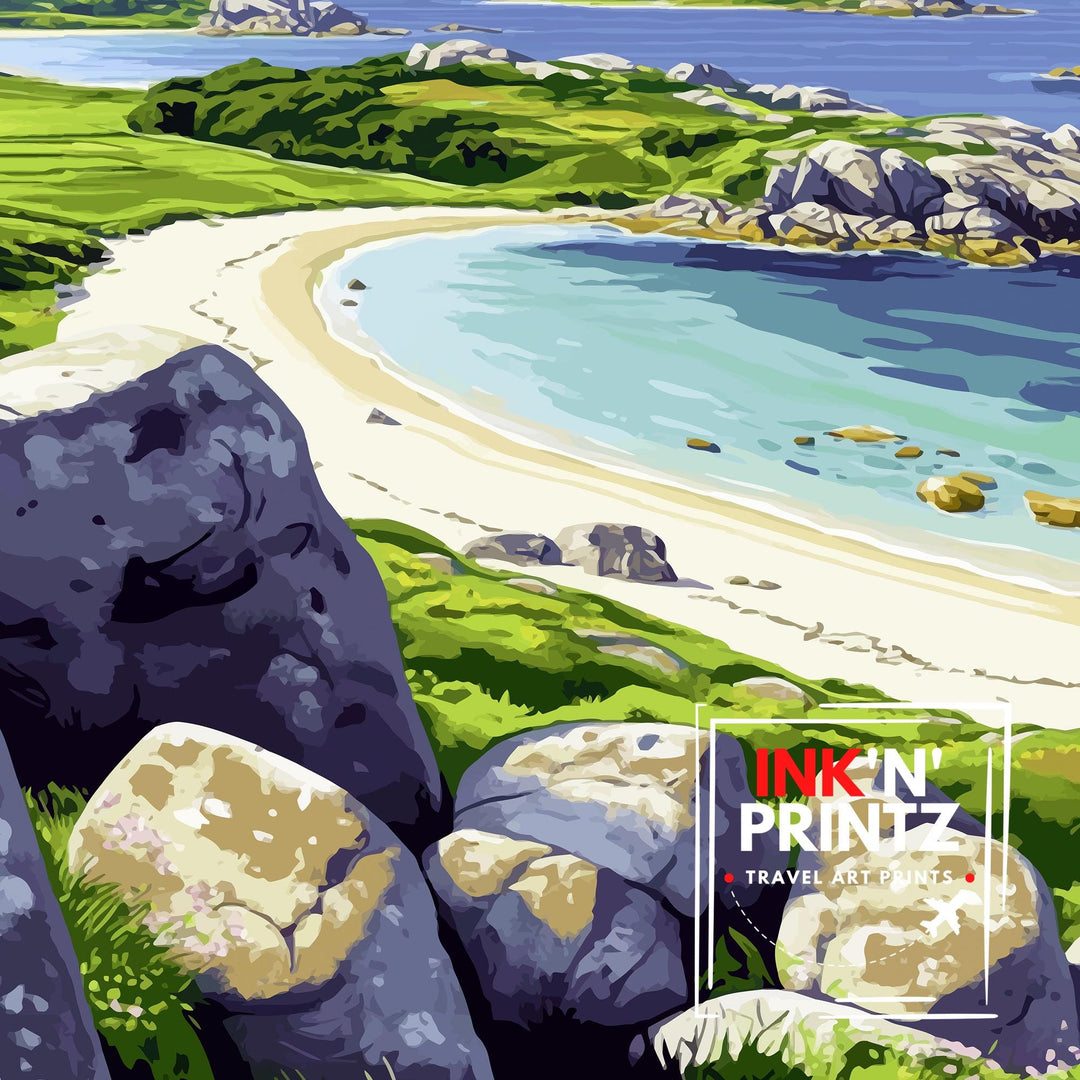 Samson Isles of Scilly Travel Poster Wall Decor Wall Art Samson Island Landscape Wall Hanging Home Décor Isles of Scilly Gift Art Lovers