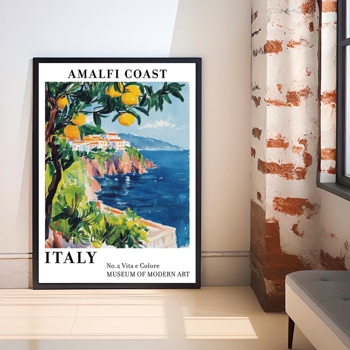 Amalfi Coast Italy Travel Poster Wall Decor Wall Art Amalfi Landscape Wall Hanging Home Décor Italian Riviera Gift Art Lovers Scenic Print