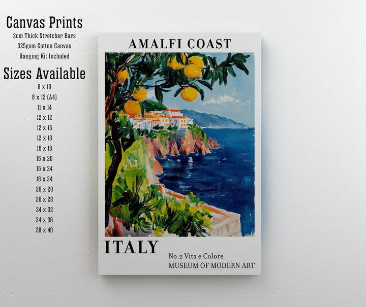 Amalfi Coast Italy Travel Poster Wall Decor Wall Art Amalfi Landscape Wall Hanging Home Décor Italian Riviera Gift Art Lovers Scenic Print