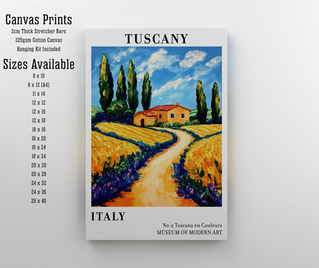 Tuscany Italy Travel Poster Wall Decor Wall Art Tuscany Landscape Wall Hanging Home Décor Italian Countryside Gift Art Lovers Scenic Print