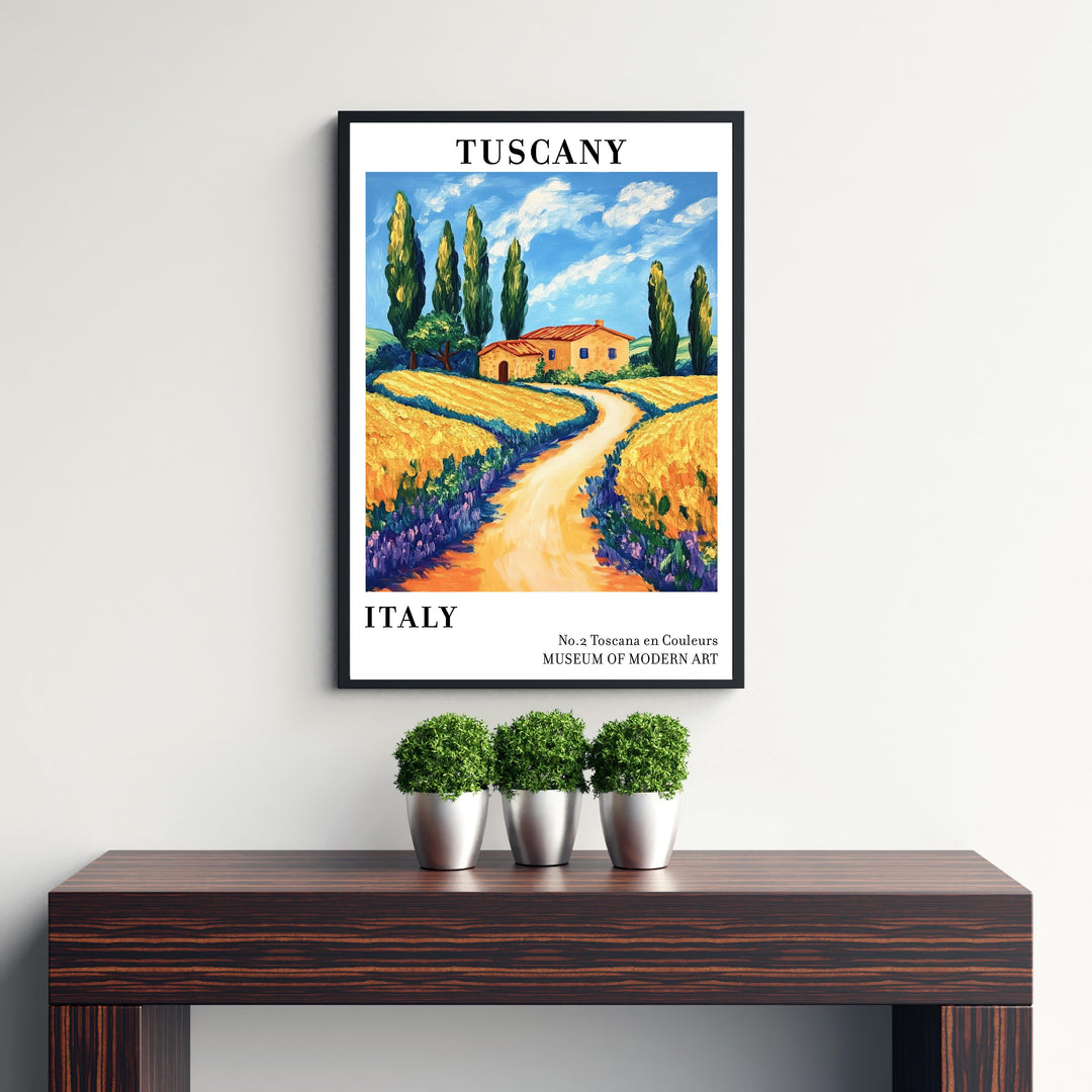 Tuscany Italy Travel Poster Wall Decor Wall Art Tuscany Landscape Wall Hanging Home Décor Italian Countryside Gift Art Lovers Scenic Print