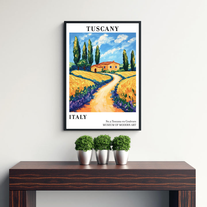 Tuscany Italy Travel Poster Wall Decor Wall Art Tuscany Landscape Wall Hanging Home Décor Italian Countryside Gift Art Lovers Scenic Print