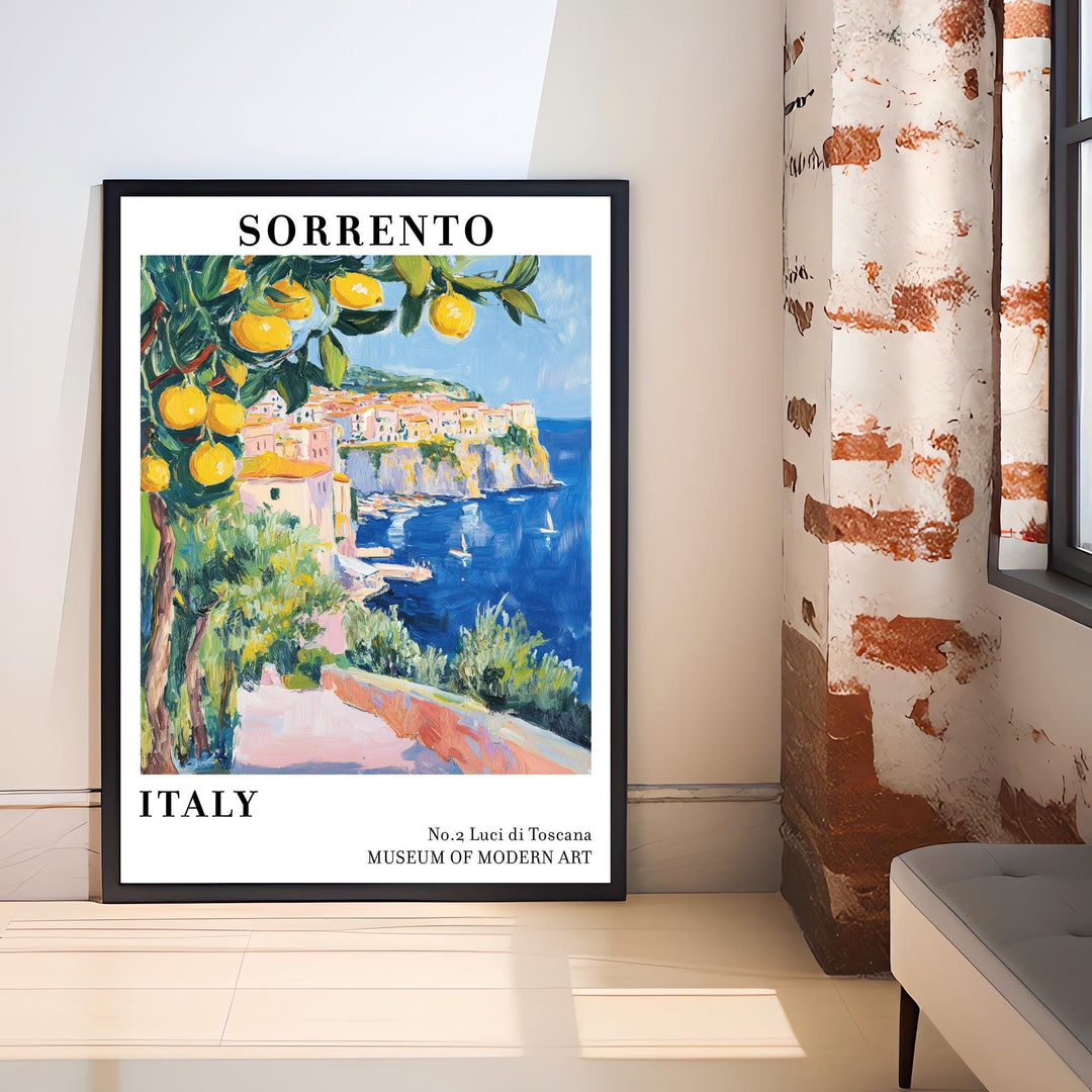 Sorrento Italy Travel Poster Wall Decor Wall Art Sorrento Landscape Wall Hanging Home Décor Amalfi Coast Gift Art Lovers Scenic Print