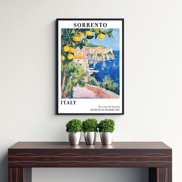 Sorrento Italy Travel Poster Wall Decor Wall Art Sorrento Landscape Wall Hanging Home Décor Amalfi Coast Gift Art Lovers Scenic Print