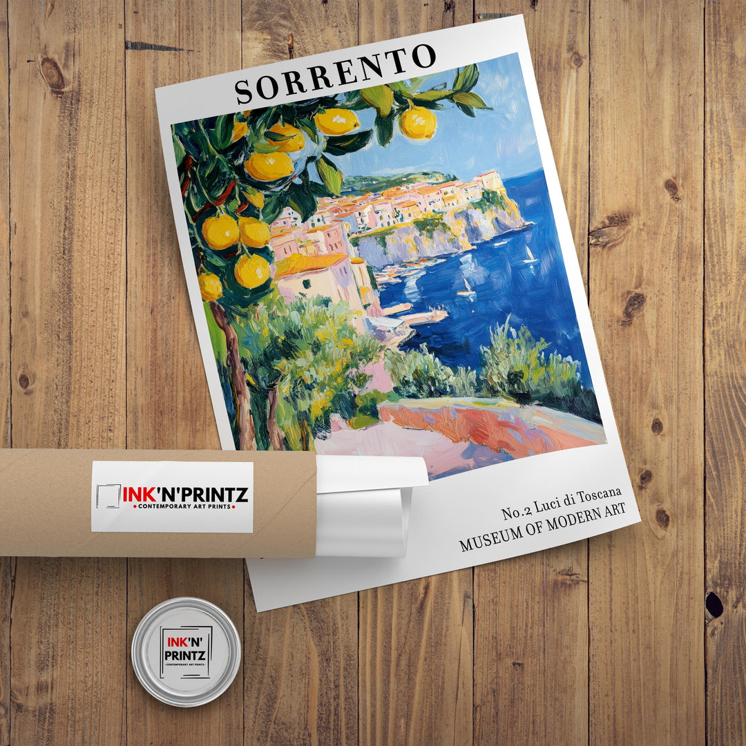 Sorrento Italy Travel Poster Wall Decor Wall Art Sorrento Landscape Wall Hanging Home Décor Amalfi Coast Gift Art Lovers Scenic Print