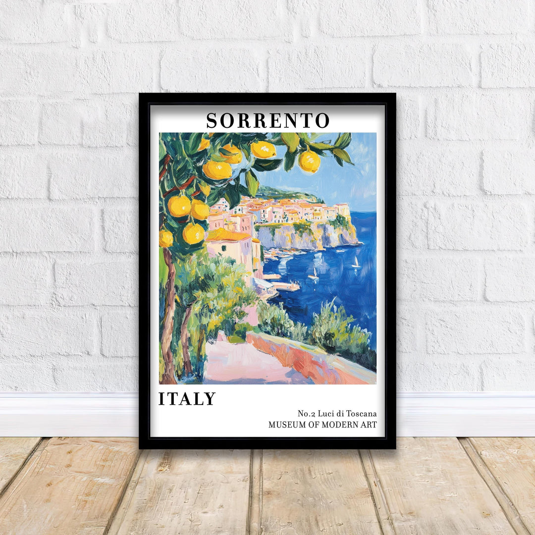 Sorrento Italy Travel Poster Wall Decor Wall Art Sorrento Landscape Wall Hanging Home Décor Amalfi Coast Gift Art Lovers Scenic Print