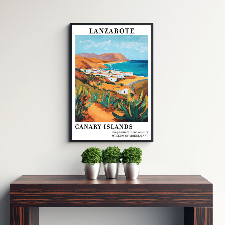 Lanzarote Spain Travel Poster Wall Decor Wall Art Lanzarote Landscape Wall Hanging Home Décor Canary Islands Gift Art Lovers Scenic Print