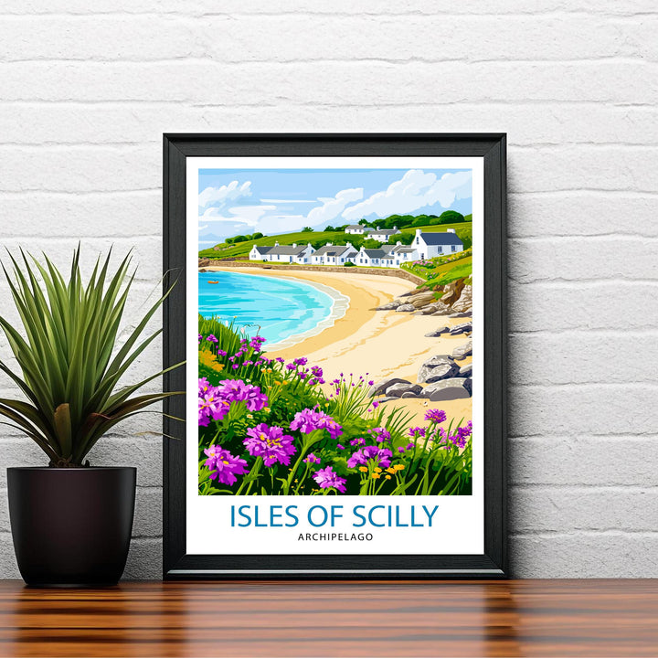 Isles of Scilly Travel Poster Wall Decor Wall Art Isles of Scilly Landscape Wall Hanging Home Décor Isles of Scilly Gift Art Lovers Scenic