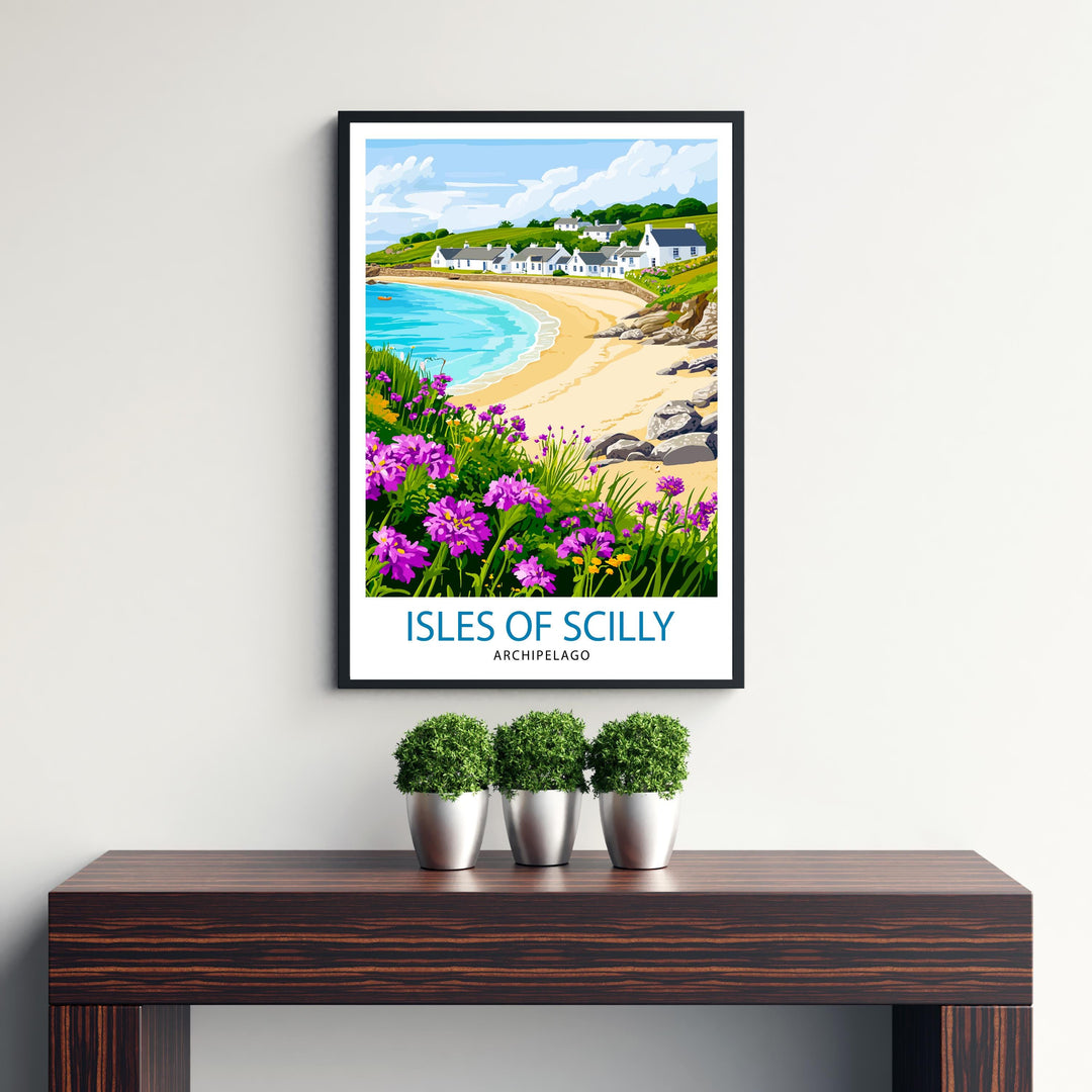 Isles of Scilly Travel Poster Wall Decor Wall Art Isles of Scilly Landscape Wall Hanging Home Décor Isles of Scilly Gift Art Lovers Scenic