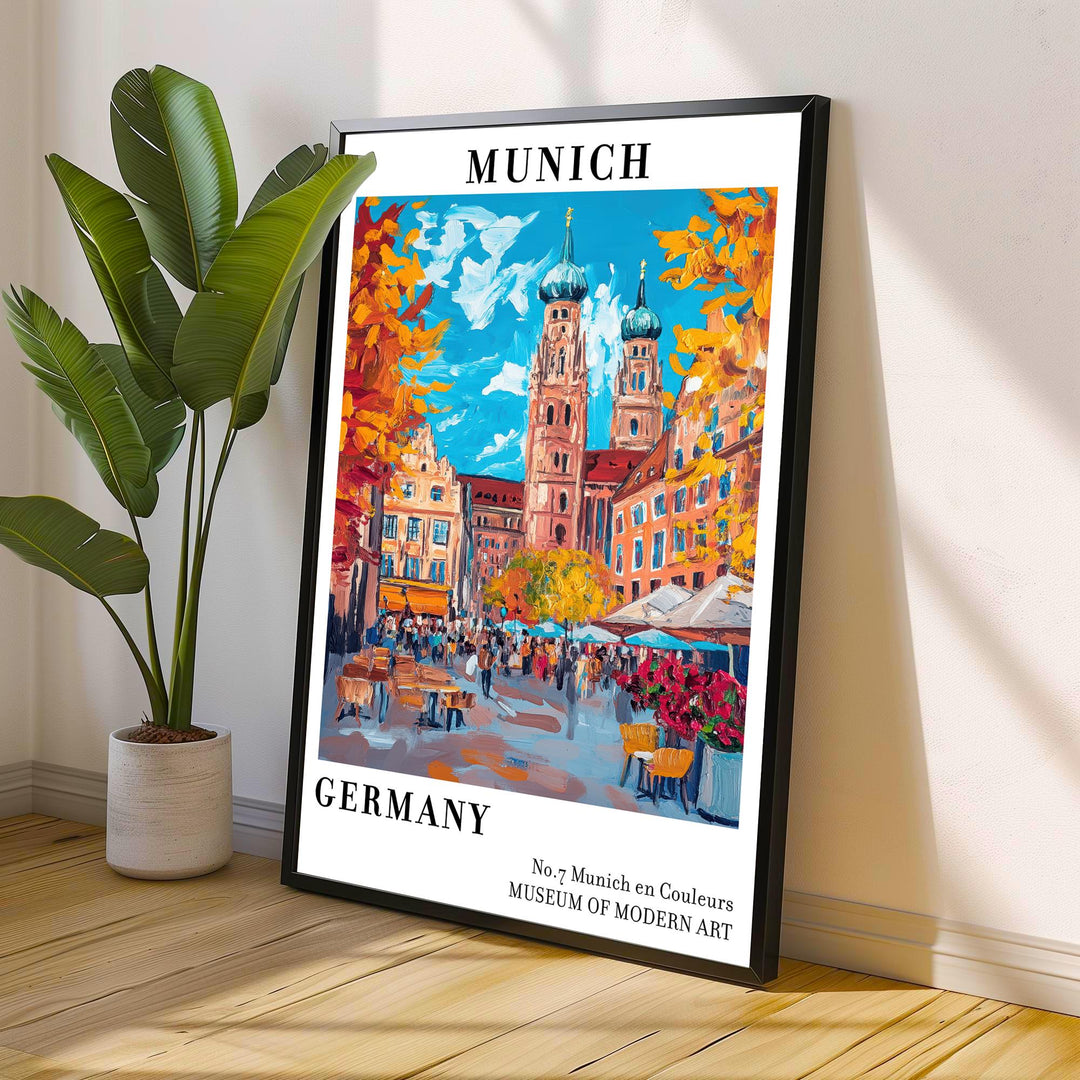 Munich Germany Travel Poster Wall Decor Wall Art Munich Landscape Wall Hanging Home Décor Bavarian City Gift Art Lovers Scenic Print