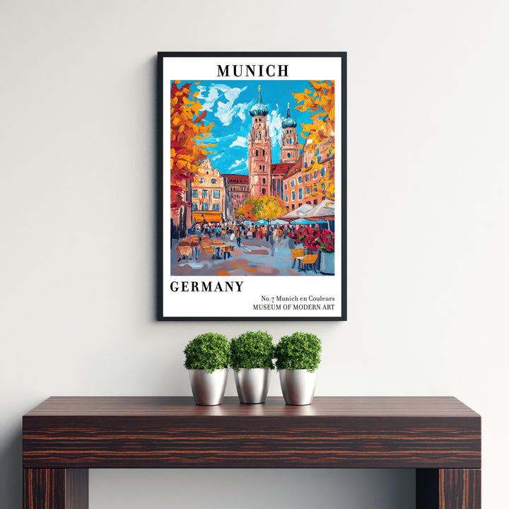 Munich Germany Travel Poster Wall Decor Wall Art Munich Landscape Wall Hanging Home Décor Bavarian City Gift Art Lovers Scenic Print