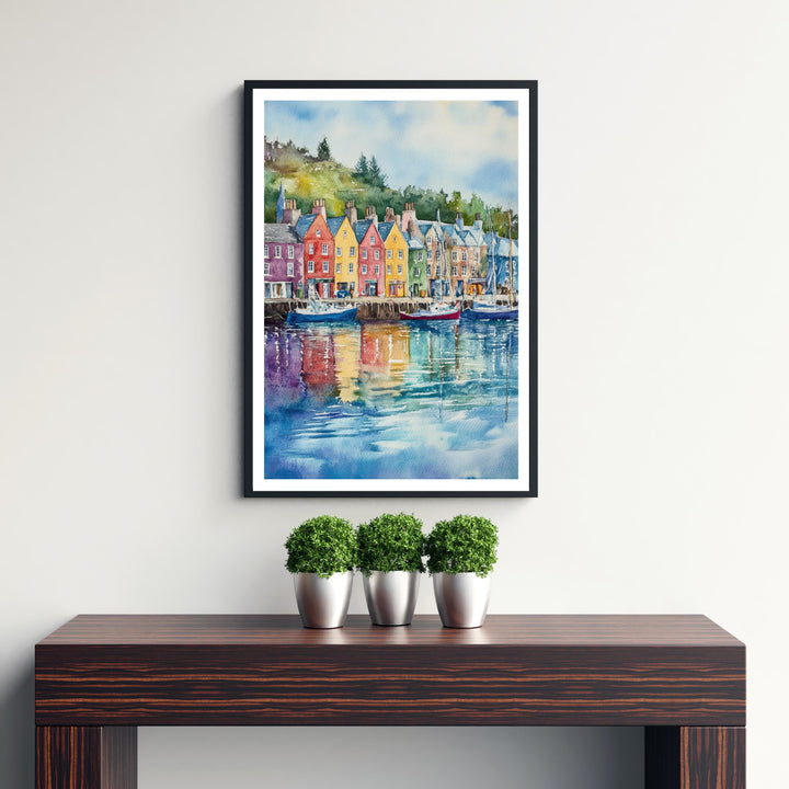 Tobermory Isle of Mull Watercolor Travel Print Wall Decor Wall Art Tobermory Landscape Wall Hanging Home Décor Scottish Island Gift Art